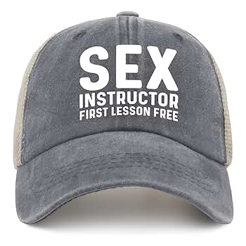 帽子 SEX cap Pink free size Sex Instructor First Lesson Free Funny Trucker Hat Pink