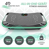 Bluefin - Máquina de placa de vibración de triple motor 4D | Potente máquina de ejercicio de placa de vibración con terapia magnética | Altavoz Bluetooth | Oscilación de vibración y micro vibración | Motores de accionamiento silencioso