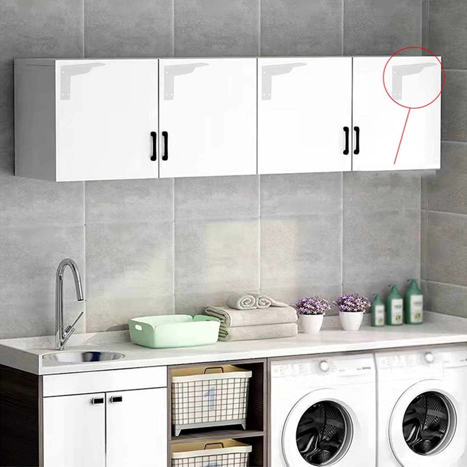 2X Staffe per Mensole Pieghevoli Staffe per Mensole in Acciaio Inossidabile per Impieghi Gravosi, Supporti per Mensole ad Angolo Retto da 90 Gradi, Staffe Di Rinforzo, Staffe a Parete Salvasp