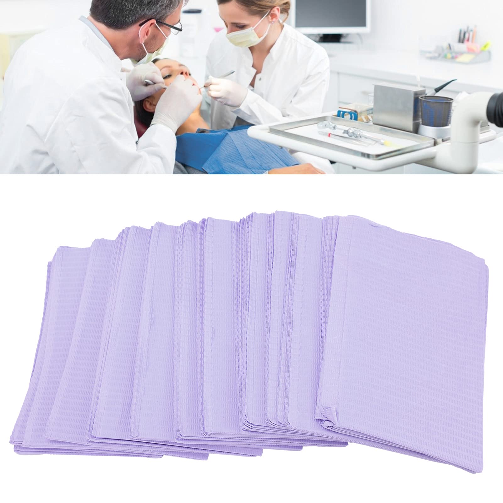 Bib Mat, Bib 125pcs Kleidungsschutz für Tätowierer für Zuhause(Violett)