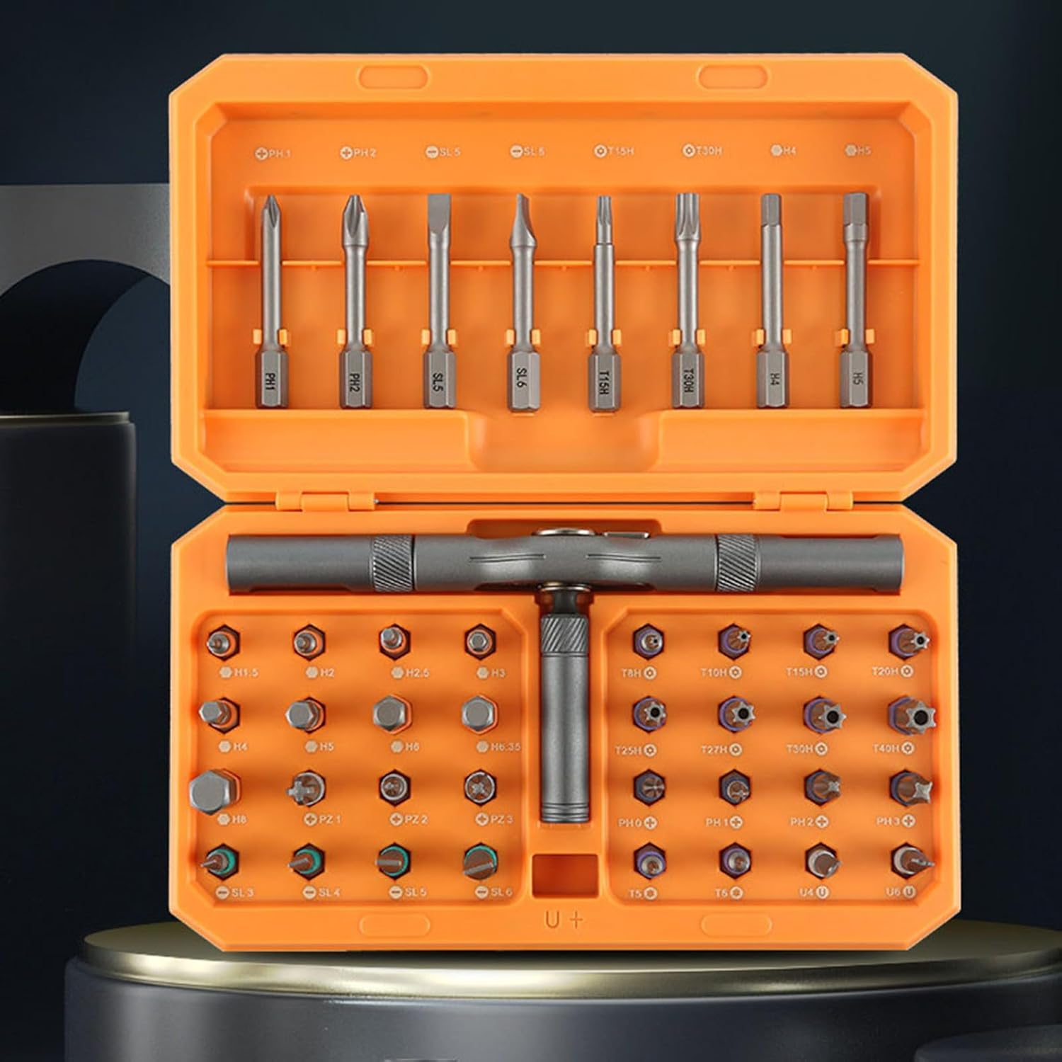 42 in 1 Ratchet Set with Versatile Ratchet Handle, 58 Tooth Ratchet Handle, Alloy Steel Bits for Combination Tools