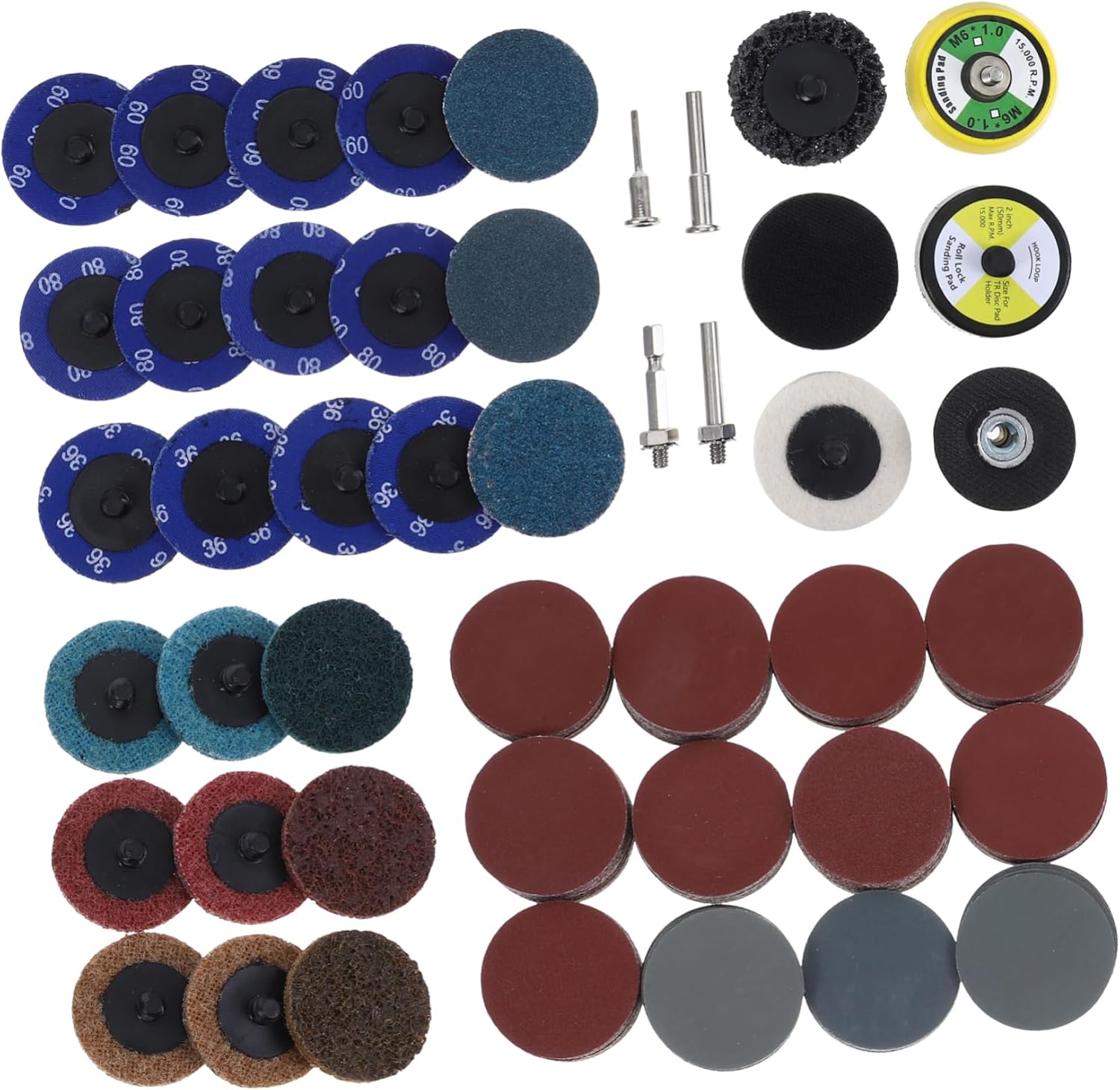 300pcs Sanding Pads Grit Sandpaper and Buffing Attachments for Drill and Grinder Versatile Polishing Kit for Metalworking and Woodworking Tasks