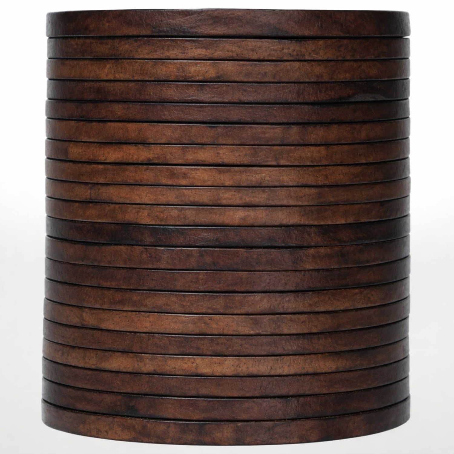 Cordón plano de cuero genuino de grano completo, tiras de cuero vacuno para hacer joyas, proyectos de manualidades, cinturones, llaveros (marrón oscuro envejecido, 3 mm)