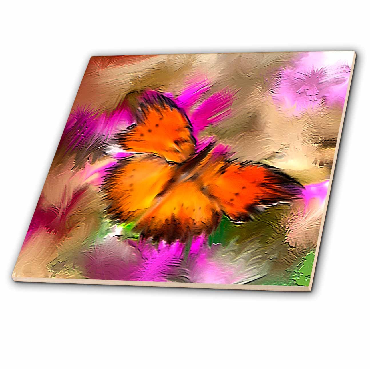 Amazon.com: 3dRose ct_3343_6 Butterfly Glass Tile, 6-Inch