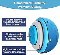 Vista 6 de Mind & Body Stress Balls for Adults - Multi-Density Squeeze Balls for Hand Therapy & Grip Strengthening - Stress & Anxiety Relief - Soft to Triple