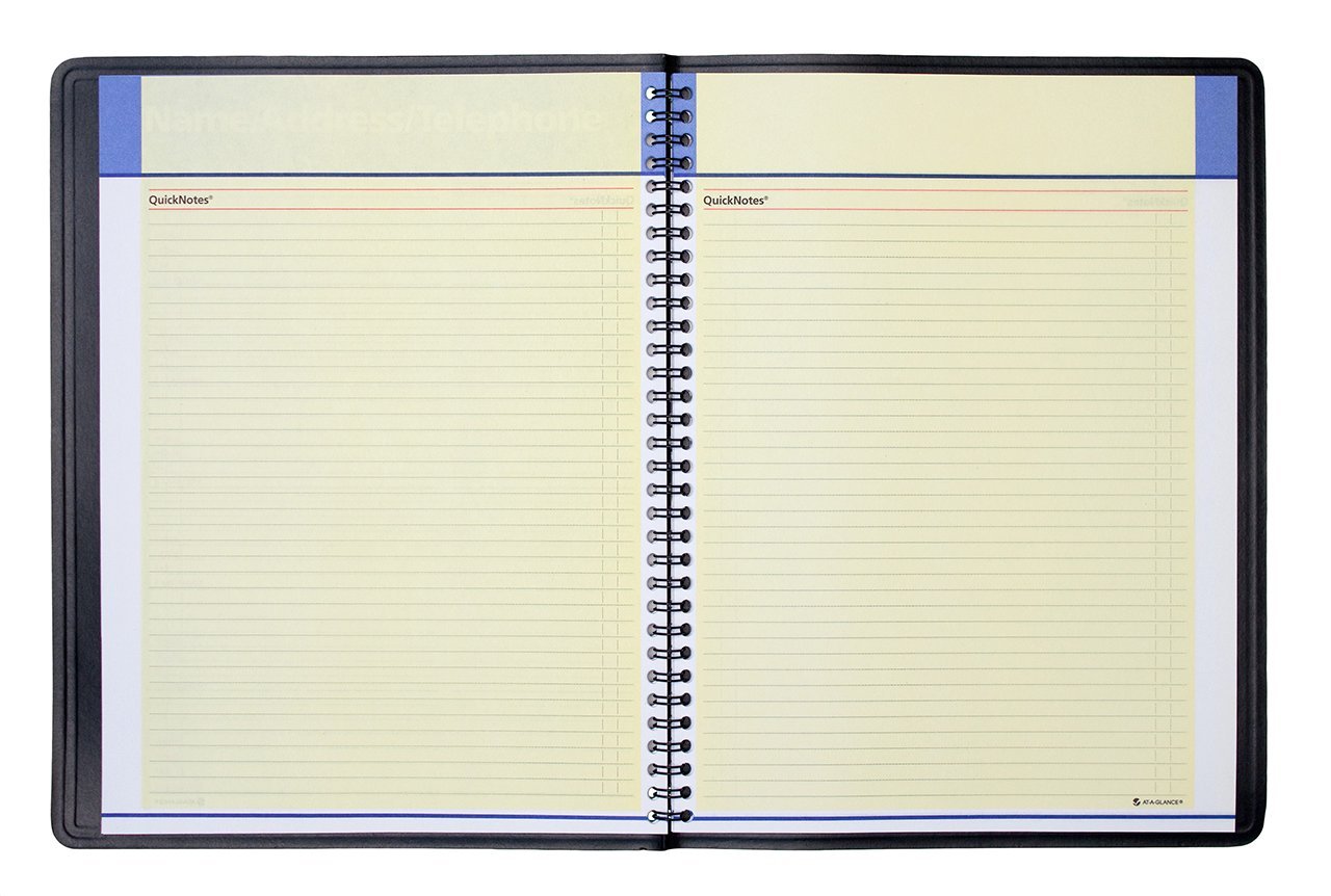 2024 AT-A-GLANCE® QuickNotes Monthly Planner, 8-1/4" X 11", Black, January To December 2024, 760605