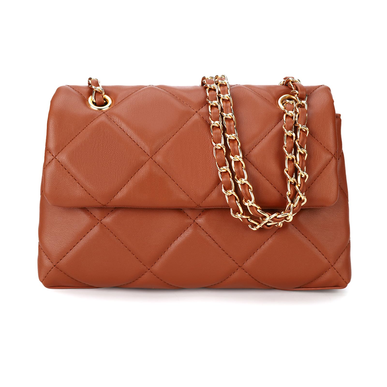 Gladdon Quilted Crossbody Purses for Women Small Ladies Shoulder Bag Trendy | Gold Chain Strap,Any Outfit,Evening Bag,Smart Storage,Lightweight easy care