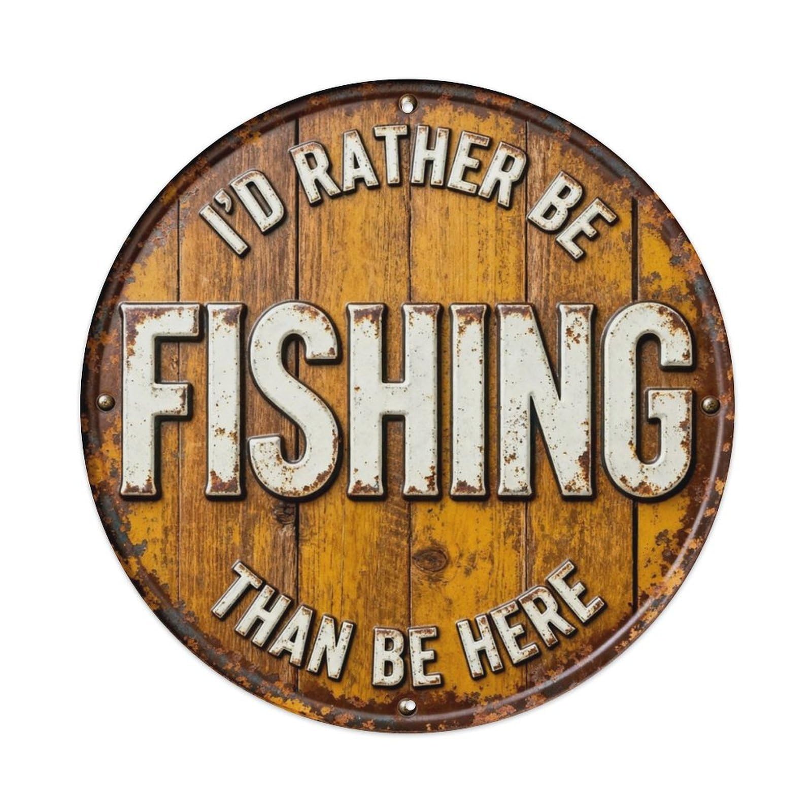 Than Be Here Metal Tin Sign Plaque