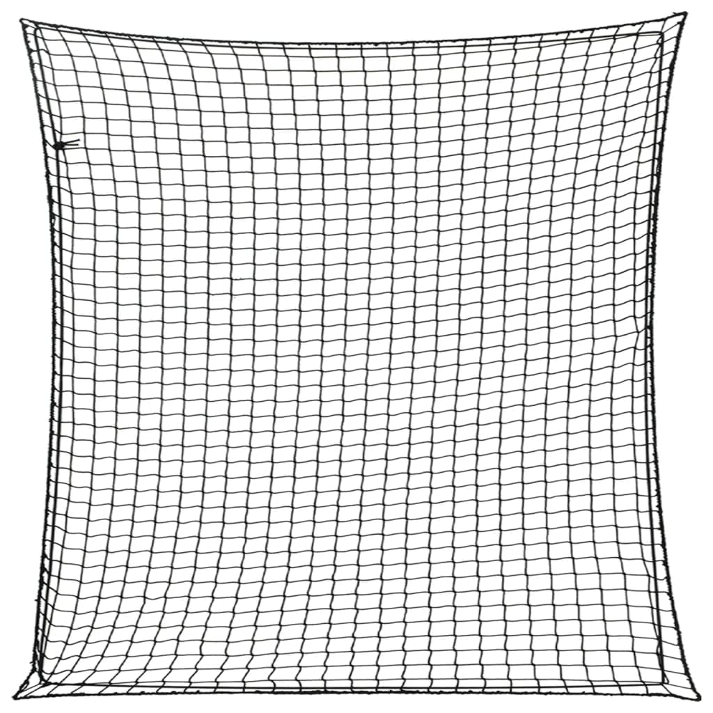 Gecheer Anhängernetz,Hängernetz Abdecknetz mit Gummiseil für Anhänger, Transportnetz Ladungssicherungsnetz Gepäcknetz Schwarz 3x3 m PP
