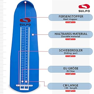 Misuratore Di Piedi SULPO Per Scarpe - Adatto A Bambini E Adulti Da 6 A 20 Cm - Foto 10