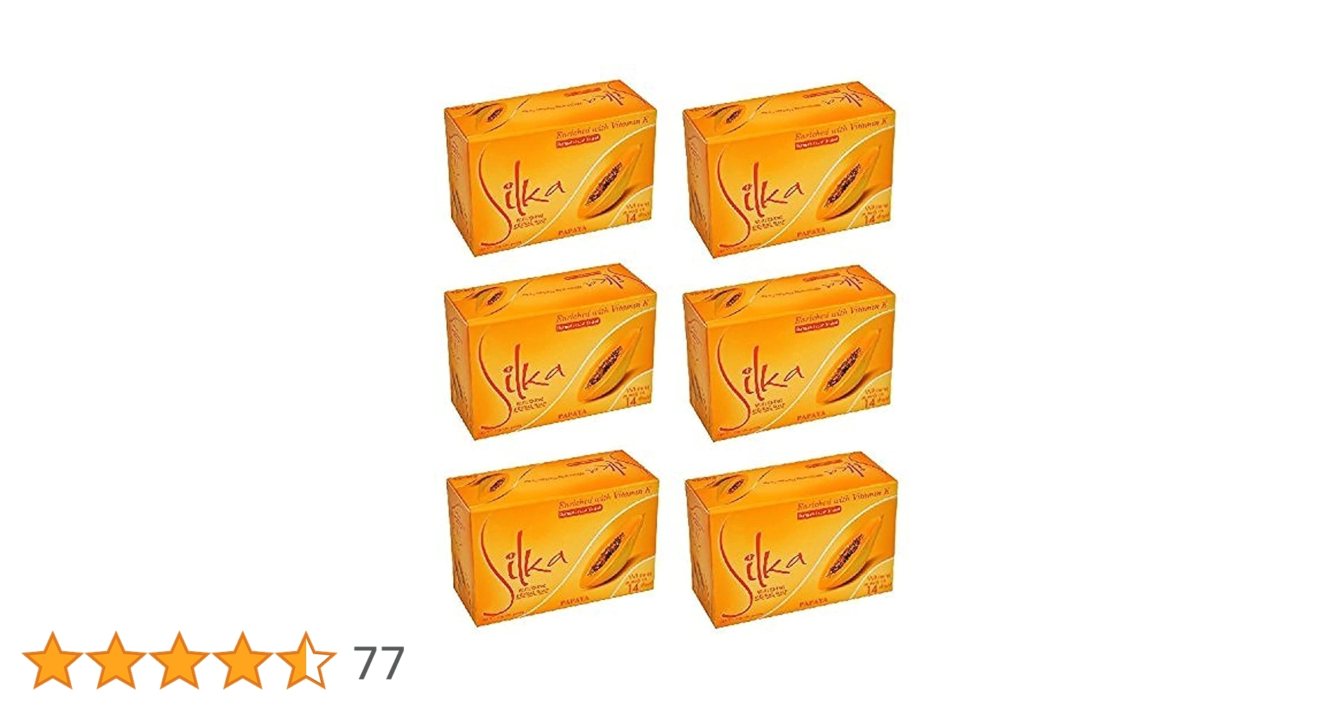 Amazon | シルカ パパイヤソープ 135g Silka Papaya Soap （6個