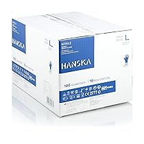 HANSKA Guanti Monouso Nitrile Blu – Senza Polvere – Usa e Getta- Ambidestri – Non Sterili – Base di Gomma – Adatti per Ambiti Medici, Manipolazione degli Alimenti (1000, L)