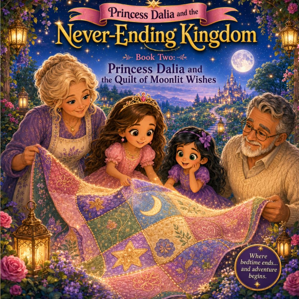 Princess Dalia and the Never-Ending Kingdom: Princess Dalia and the Quilt of Moonlit Wishes