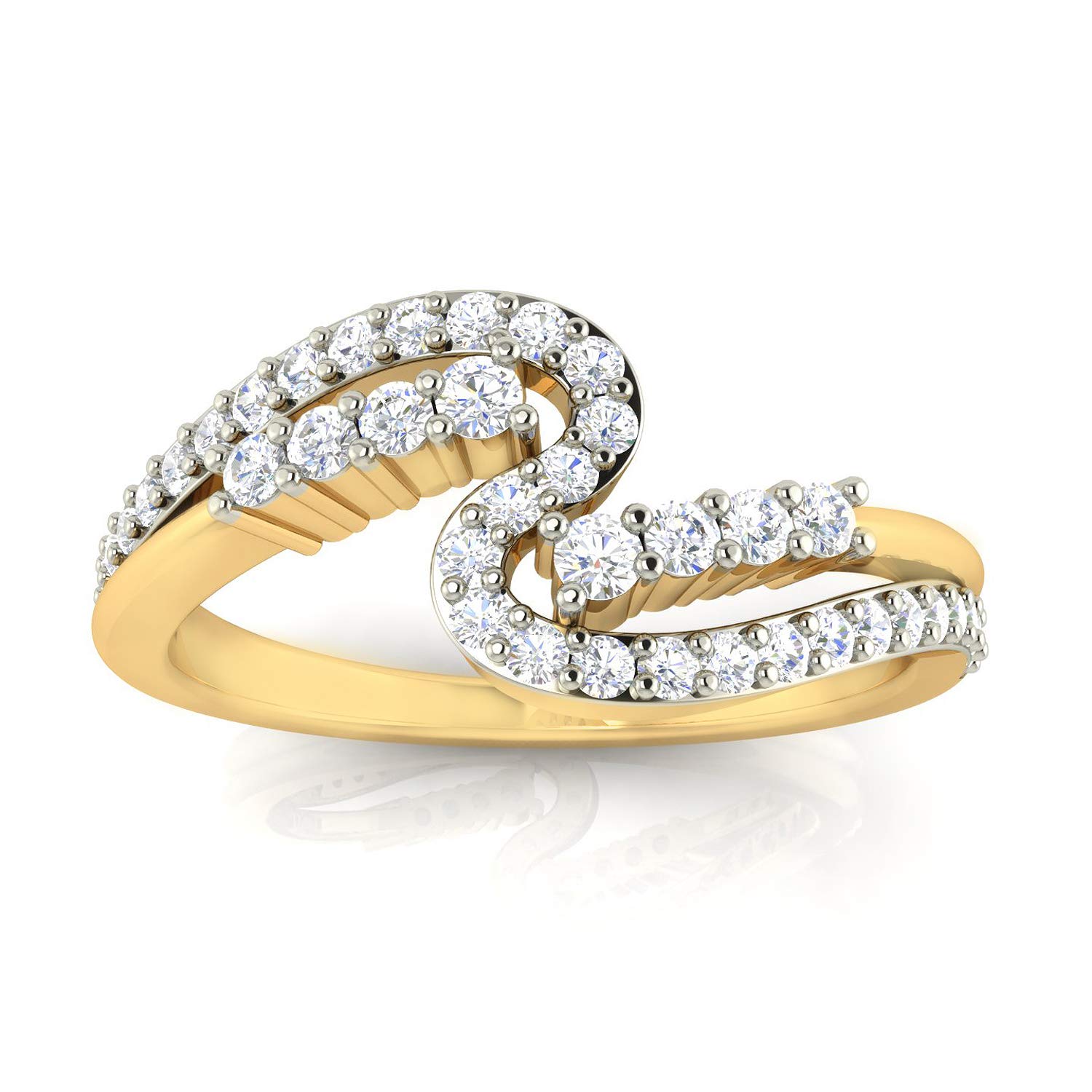 avsar Jewellery 18k (750) Yellow Gold and Diamond Ring for Women-picture-11
