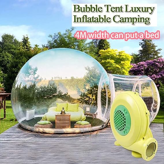Commercial Transparent Camping Tent, 4M/13Ft Inflatable Bubble Tent, Large Outdoor Tents for Family Backyard Party Festivals Stargazing