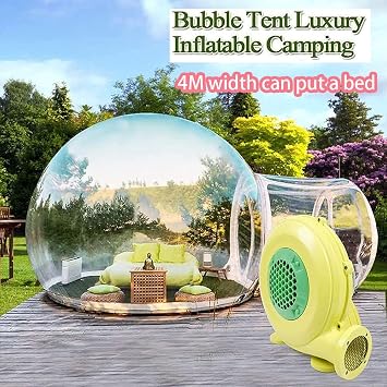 Commercial Transparent Camping Tent, 4M/13Ft Inflatable Bubble Tent, Large Outdoor Tents for Family Backyard Party Festivals Stargazing
