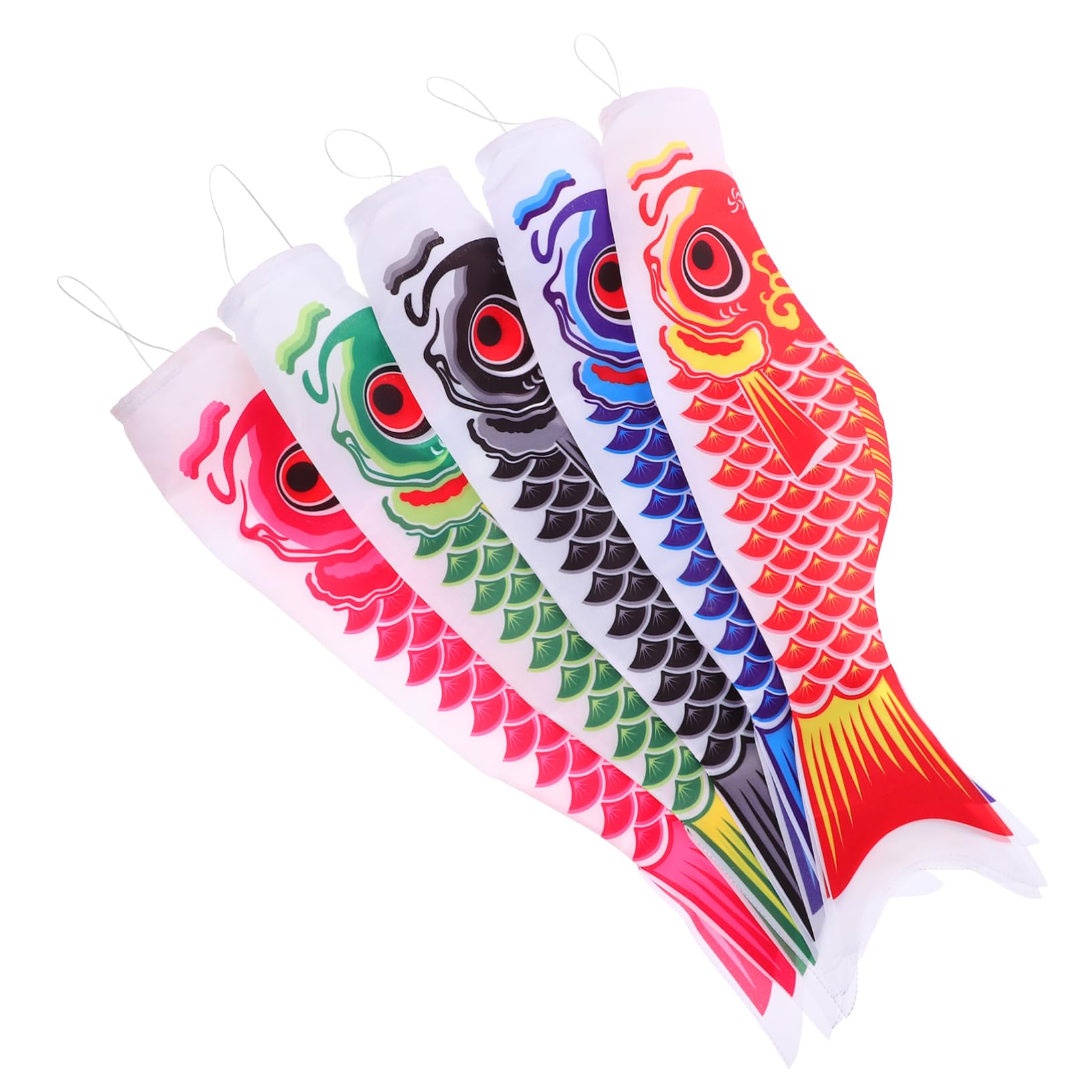 Drapeaux de poissons koinobori pour animer une terrasse au vent