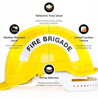Fire Brigade Hard Hat Sticker,