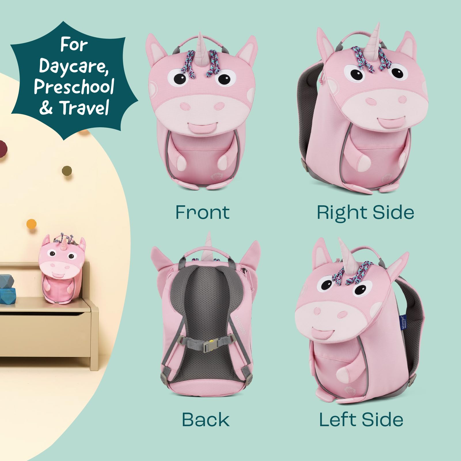 Affenzahn Kleiner Freund Kindergarten-Rucksack für 1-3 Jährige Ergonomisch Reflektierend
