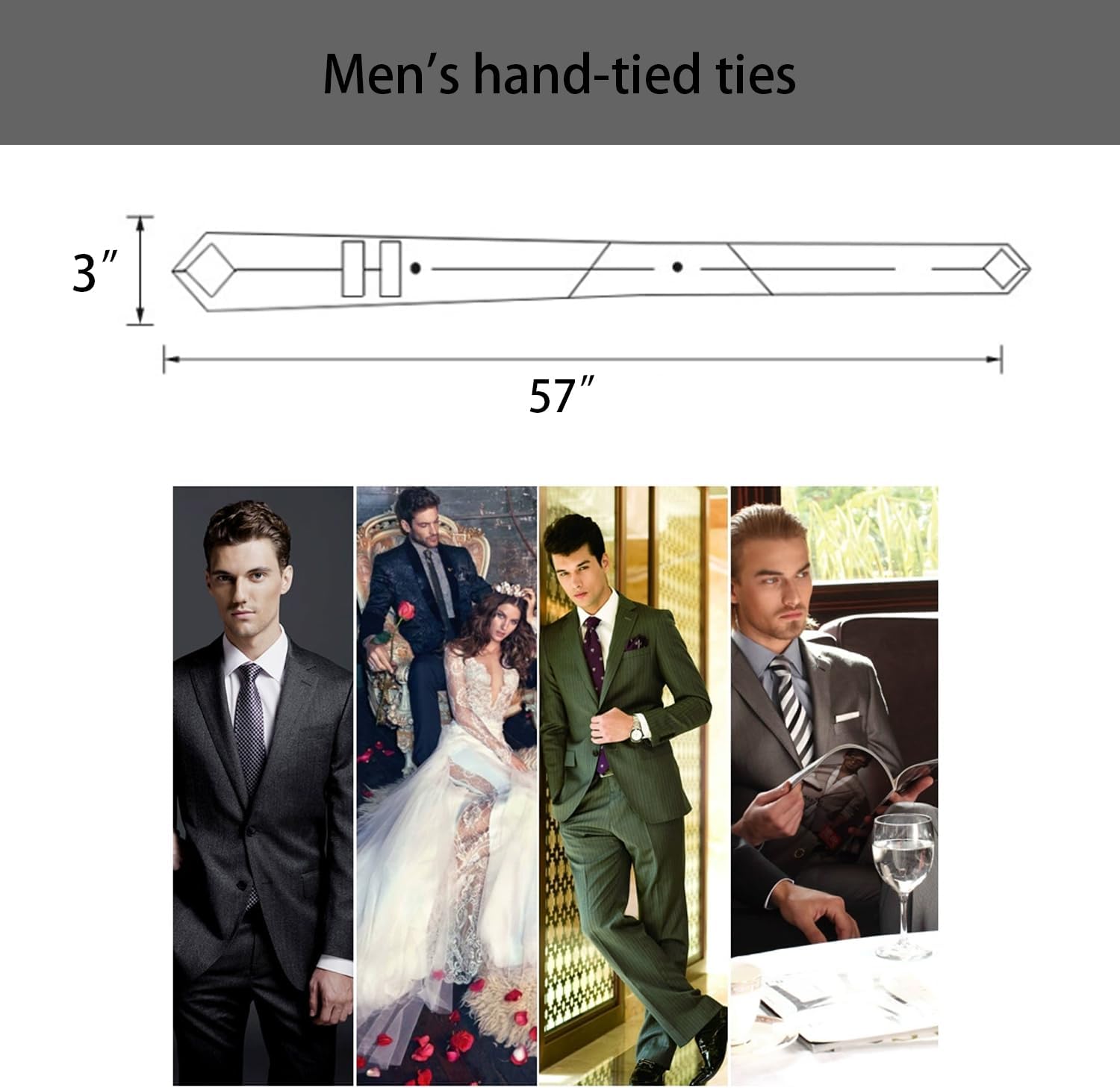 Men's Classic Neck Ties for Men Classy Men's Tie Woven Jacquard Ties Party Suit