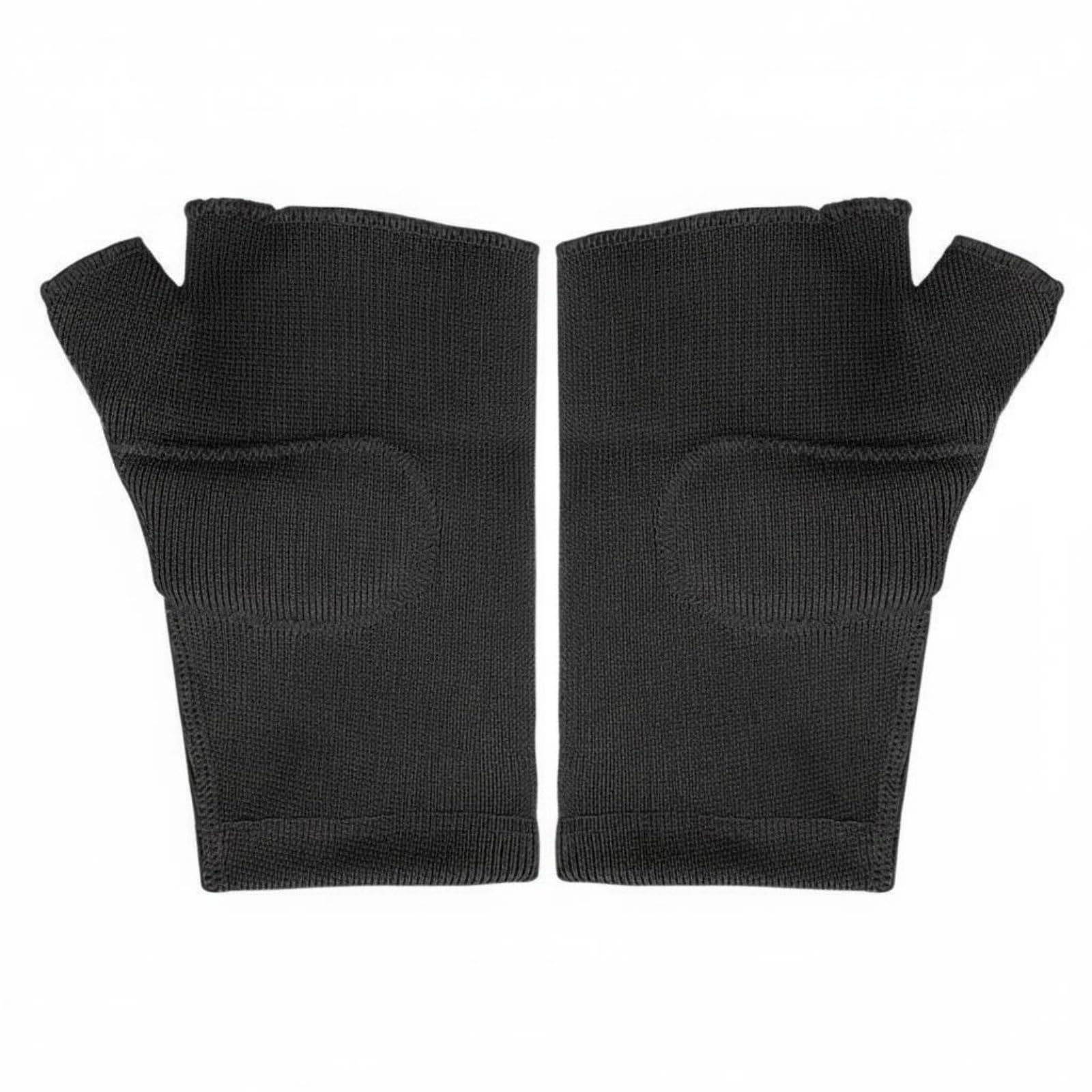 shock absorption padded wrap breathable knit elastic palm protector glove pressure relief carpal tunnel wrist sleeve for sports, training, office work,