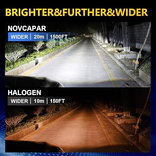 Miniatura 6 de Bombillas LED H1 para proyector, tamaño mini Plug and Play 11, luz alta y baja, bombilla antiniebla sin ventilador, 24000 lm + 600% de brillo, 6500