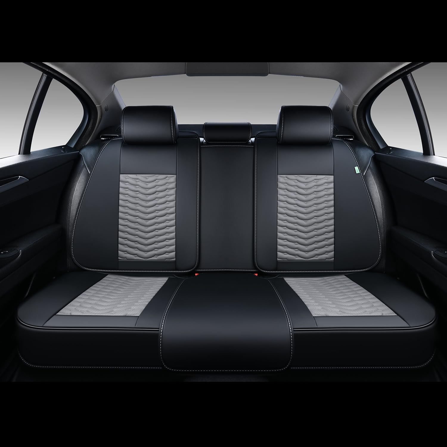 FLORICH Fundas de Asientos de Cuero, Fundas para Asientos Delanteros y Traseros, 5 Piezas Asientos para el Protector de Asientos del automóvil Universal para la mayoría de automóviles y Camiones