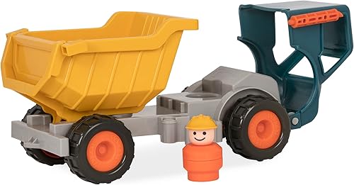 Miniatura 12 de Battat Camión volquete amarillo - Camiones clásicos para niños pequeños - Juguetes de construcción para niños - Ruedas de goma suave - 18 meses + -