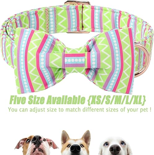 Miniatura 46 de Collar de perro con bandera estadounidense con pajarita, collar patriótico para perros pequeños, medianos y grandes, talla XS