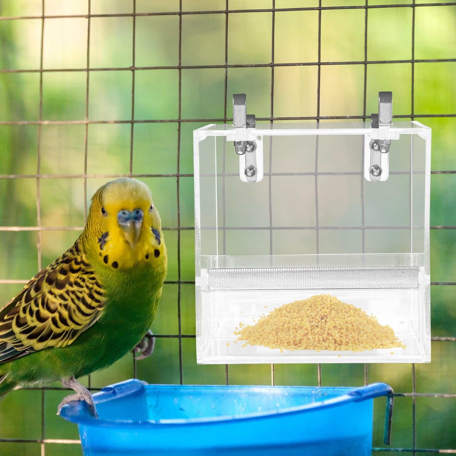 Mangeoire à Oiseaux Automatique pour Perroquet en Plastique