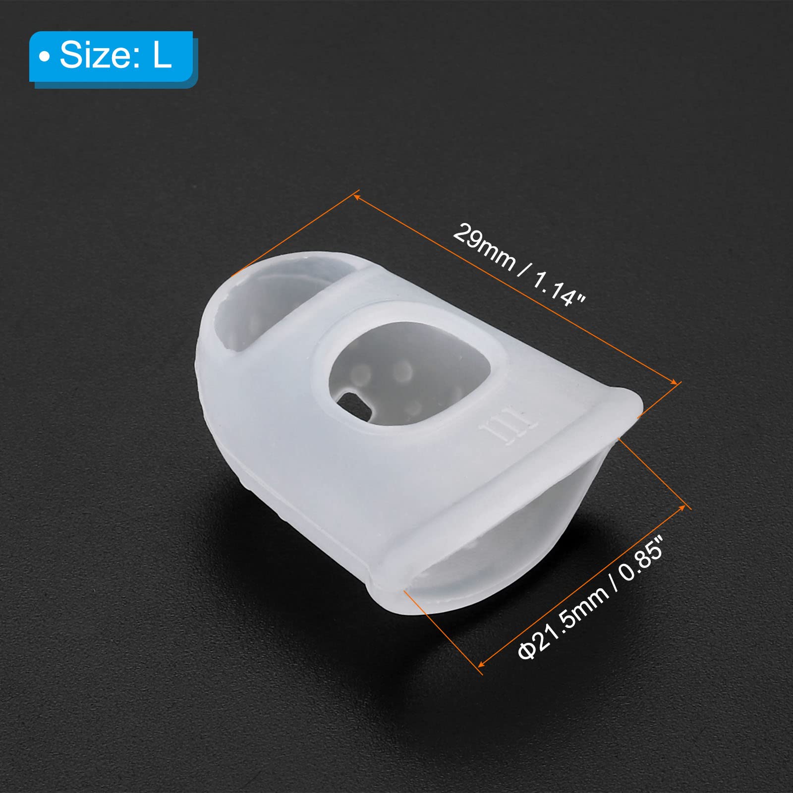 PATIKIL 0.85 Calci Gomma Dita Punte 30pz Silicone Pollice Polpastrelli Protezione Copritastiera Ditale per Chitarra Trasparente