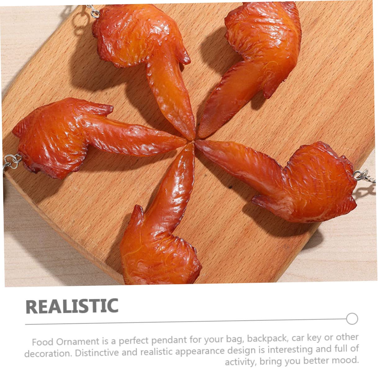 VALICLUD Tasto Cibo Simulato Portachiavi Con Moschettone Titolare Tasti Portachiavi Pollo Cotto Portachiavi Cosce Di Pollo Portafoglio Portachiavi A Scomparsa Peluche Pvc