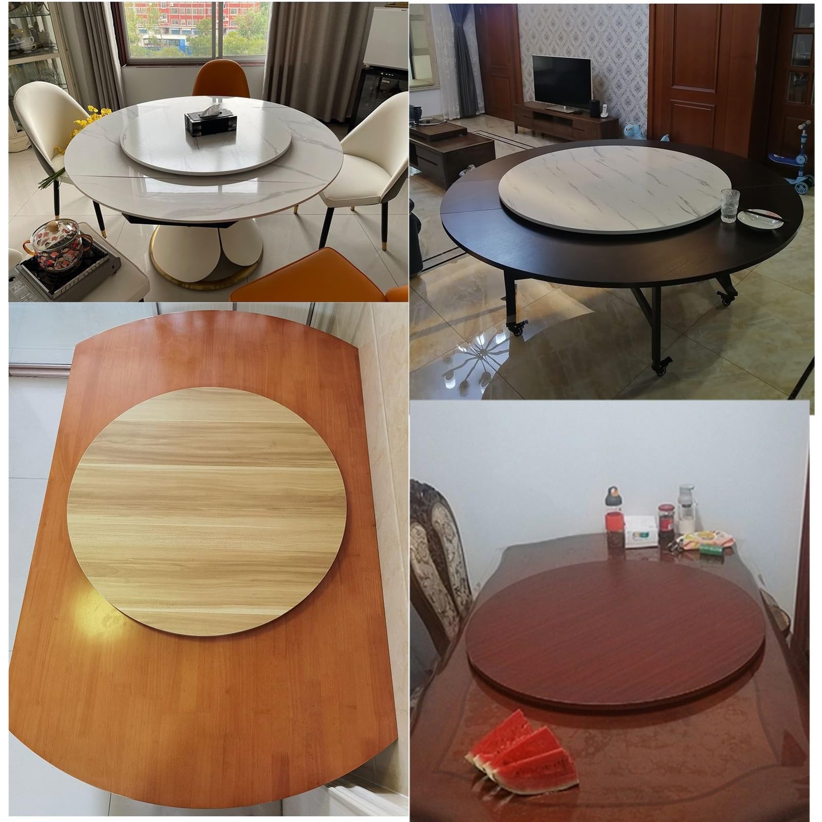 Charola Giratoria De Madera, Lazy Susan 38 Cm Aile Hogare Charola Giratoria De Madera