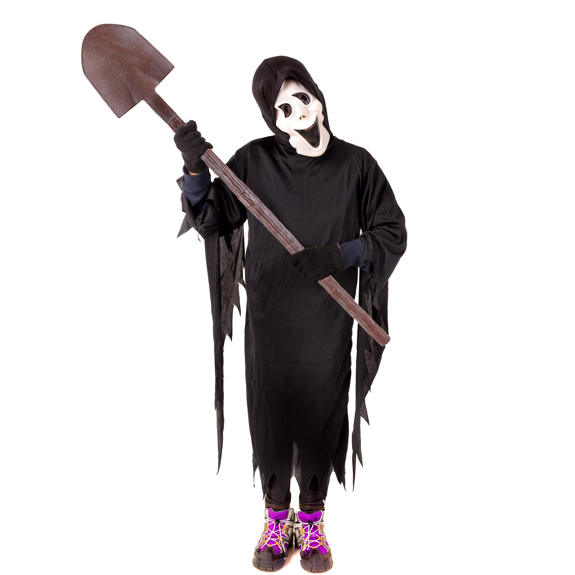 Halloween Kunststoff Schaufel-50inches Halloween Requisiten Halloween Party, Serienmörder Kleidung Zubehör Tod Kostüm Dress up Abnehmbare Cosplay Zubehör, langlebig und leicht