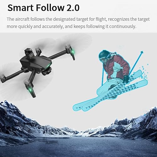 Miniatura 6 de GoolRC Drone GPS con cámara 4K para adultos, 5G WiFi FPV RC Quadcopter con cardán de 3 ejes, antivibraciones EIS, evita obstáculos, motor sin