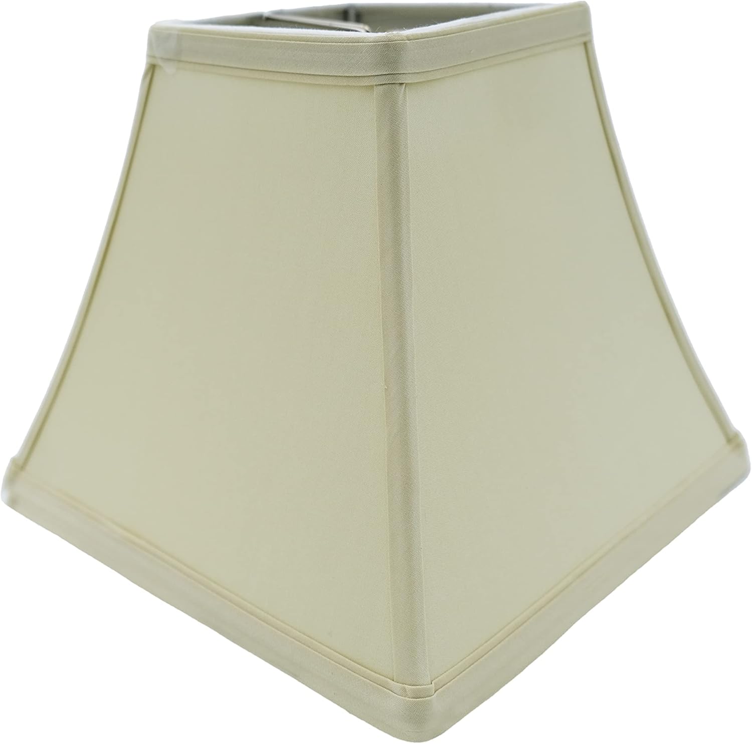 Upgradelights Eggshell 8 Inch Square Bell Clip on Lampshade Replacement (4x8x7)