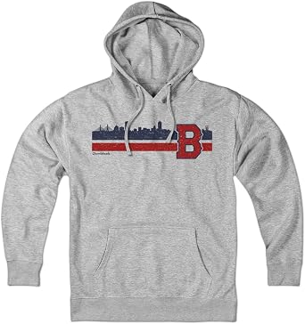 Chowdaheadz Boston B Baseball Sideline Hoodie Unisex Pullover Sweatshirt Soft Cotton Blend
