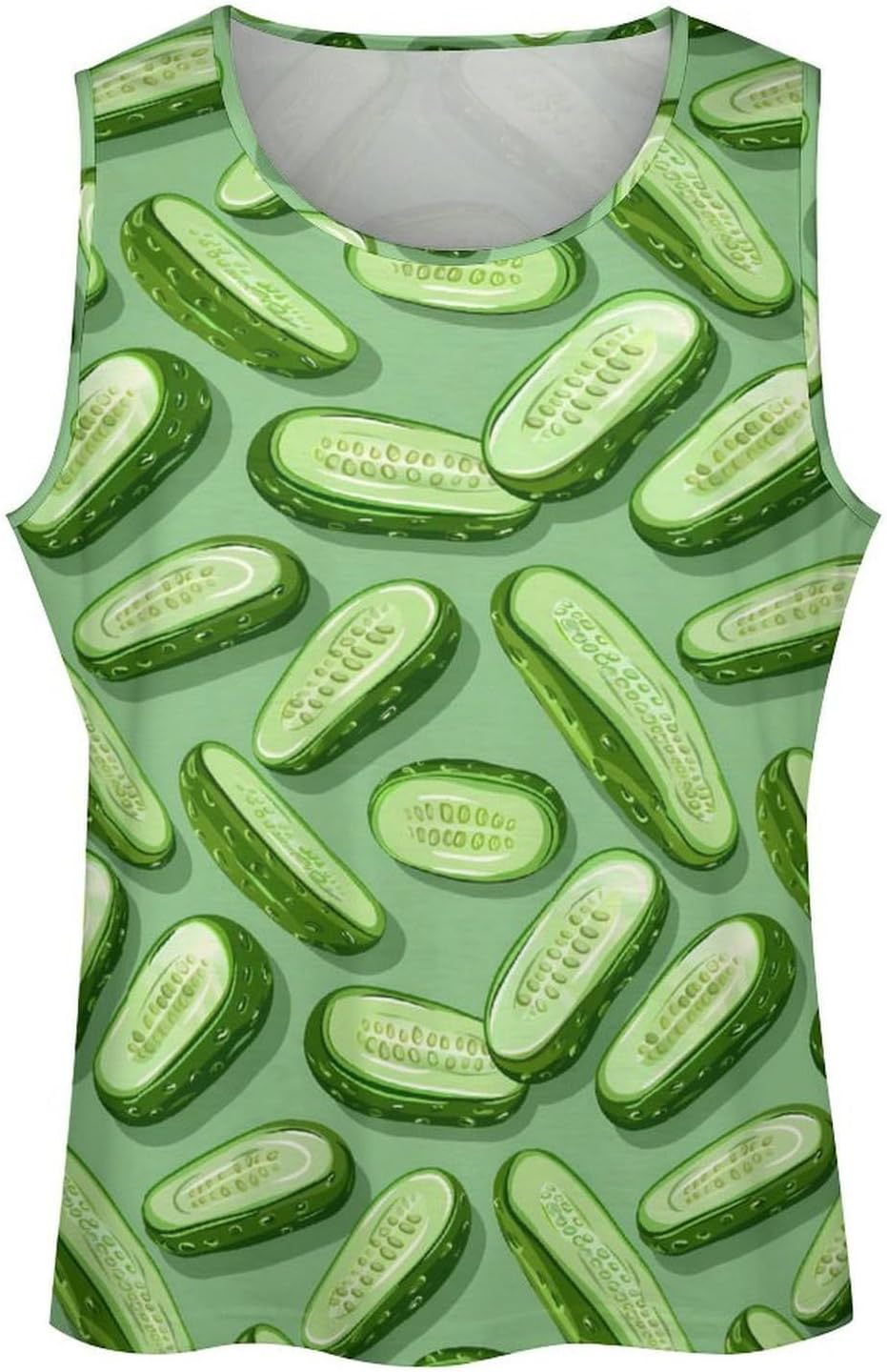 Dill Pickles Mens Tank Tops Sleeveless Muscle Shirts Beach Casual Gym Shirt Vest Tee Tops