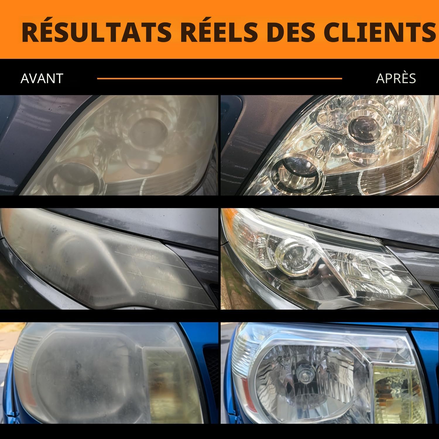 CERAKOTE Kit de restauration de phares en céramique – Garanti pour durer aussi longtemps que vous possédez votre véhicule – ramène les phares à l'état neuf – 3 étapes faciles – aucun outil électrique