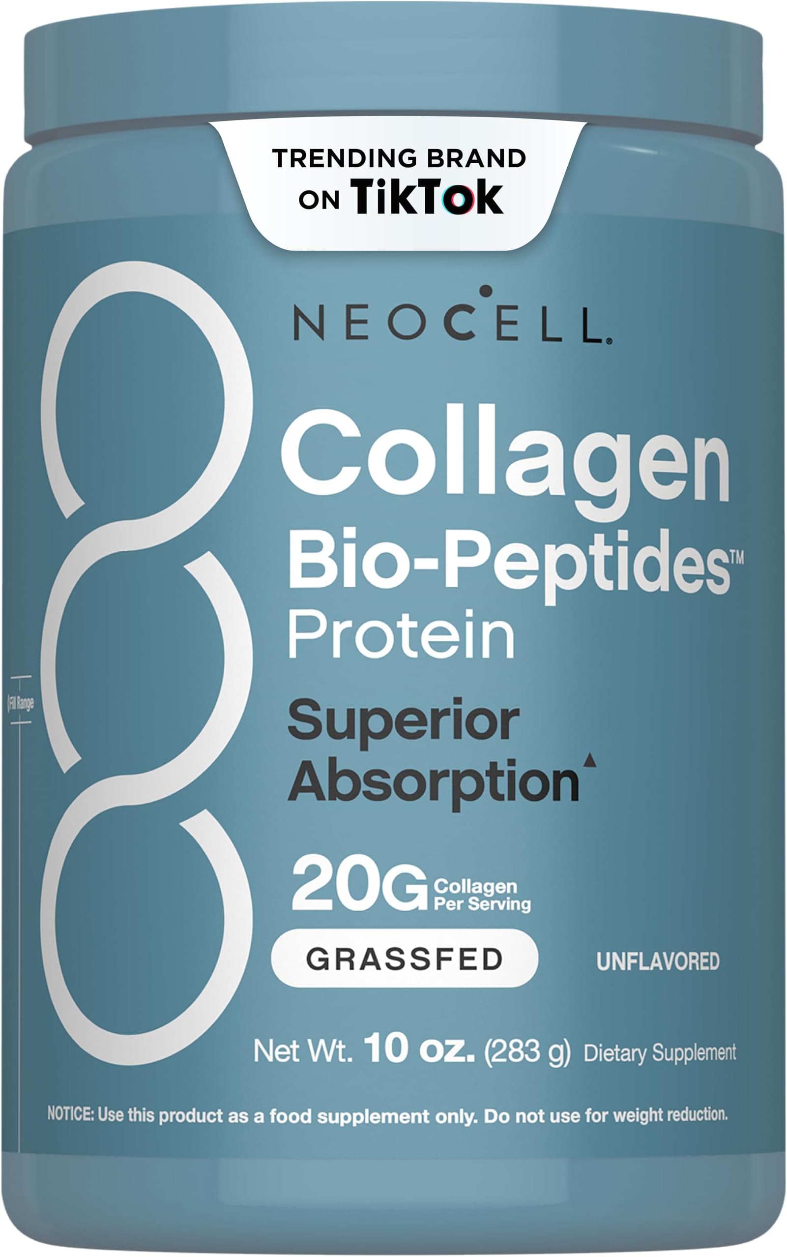 Collagen Bio-Peptides Powder | 10oz | Super Hair, Skin, and Nails | Superior Absorption | Grassfed Protein Supplement | Advanced with 18 Essential Amino Acids