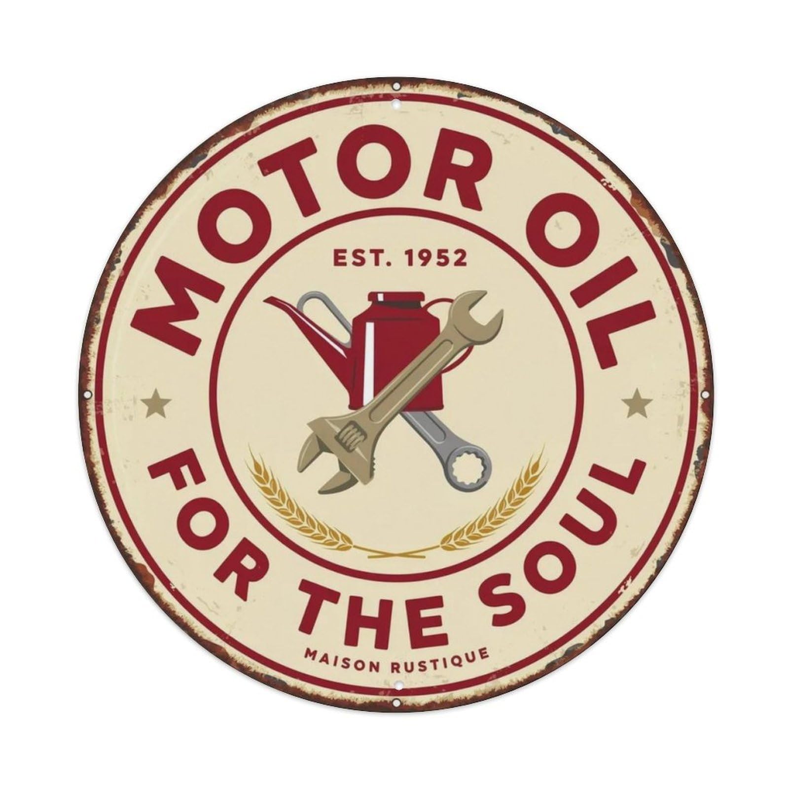 Motor Oil Retro Gas Station Metal Tin Sign Plaque