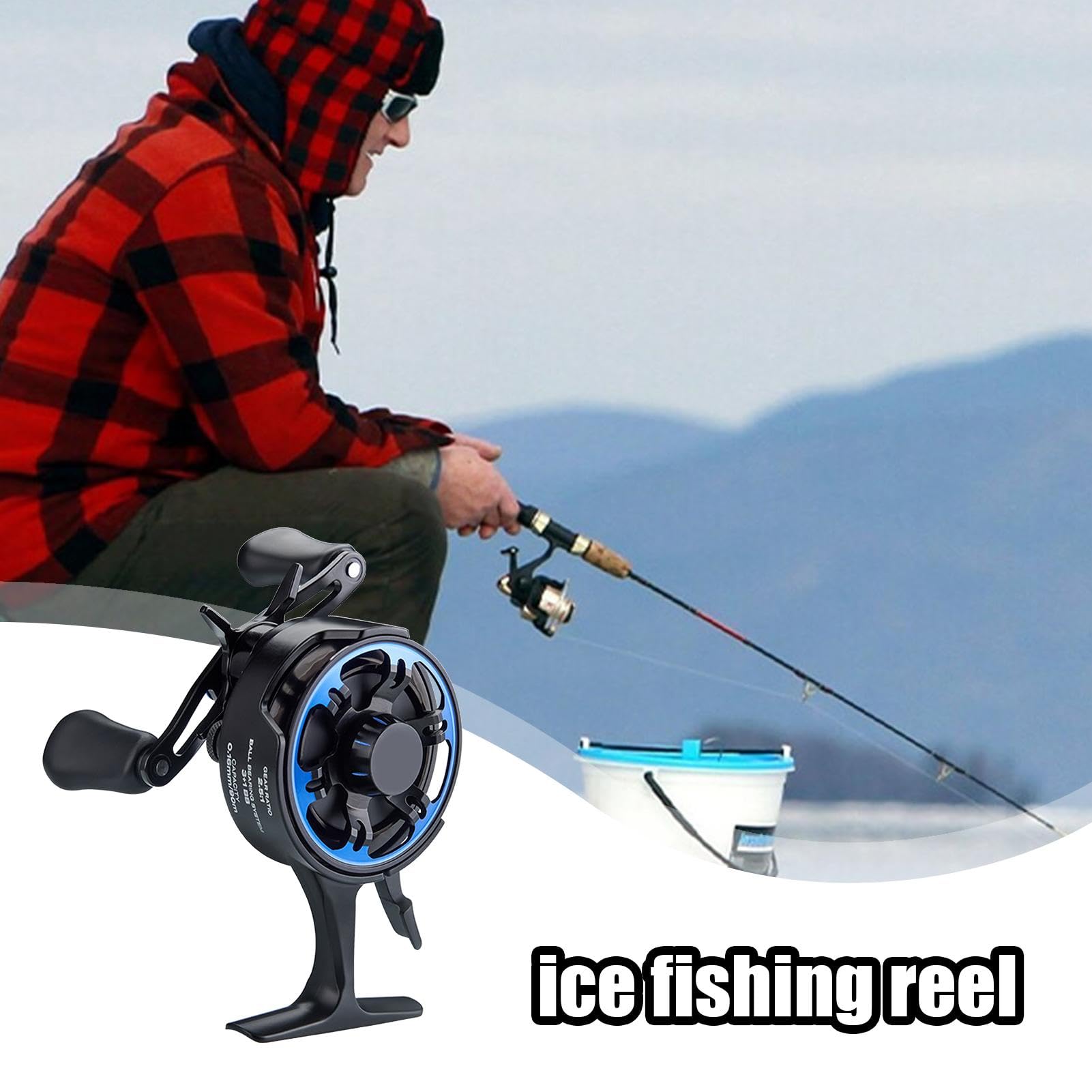bb ice fishing reel Piscifun ICX Carbon Reel, Structure Upgrade Magnetic Drop System Inline Ice Fishing 3+1 gear ration Summer and Centron Spinning Reels,