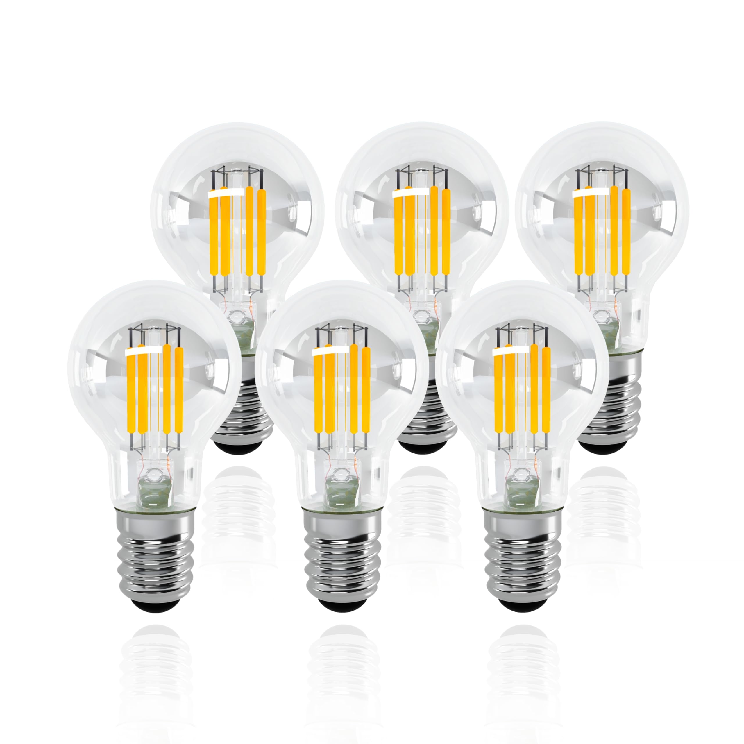 LUTW LED電球 E17口金 40W形相当 電球色 エジソン電球 LED クリプトン電球 4.5W 2700K フィラメント電球 省エネ 6個入