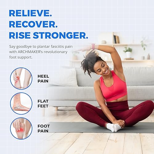 Miniatura 7 de Soporte de arco para aliviar la fascitis plantar  Soporte de tobillo facial para pies planos  Ortesis clínicamente probado botín de soporte para
