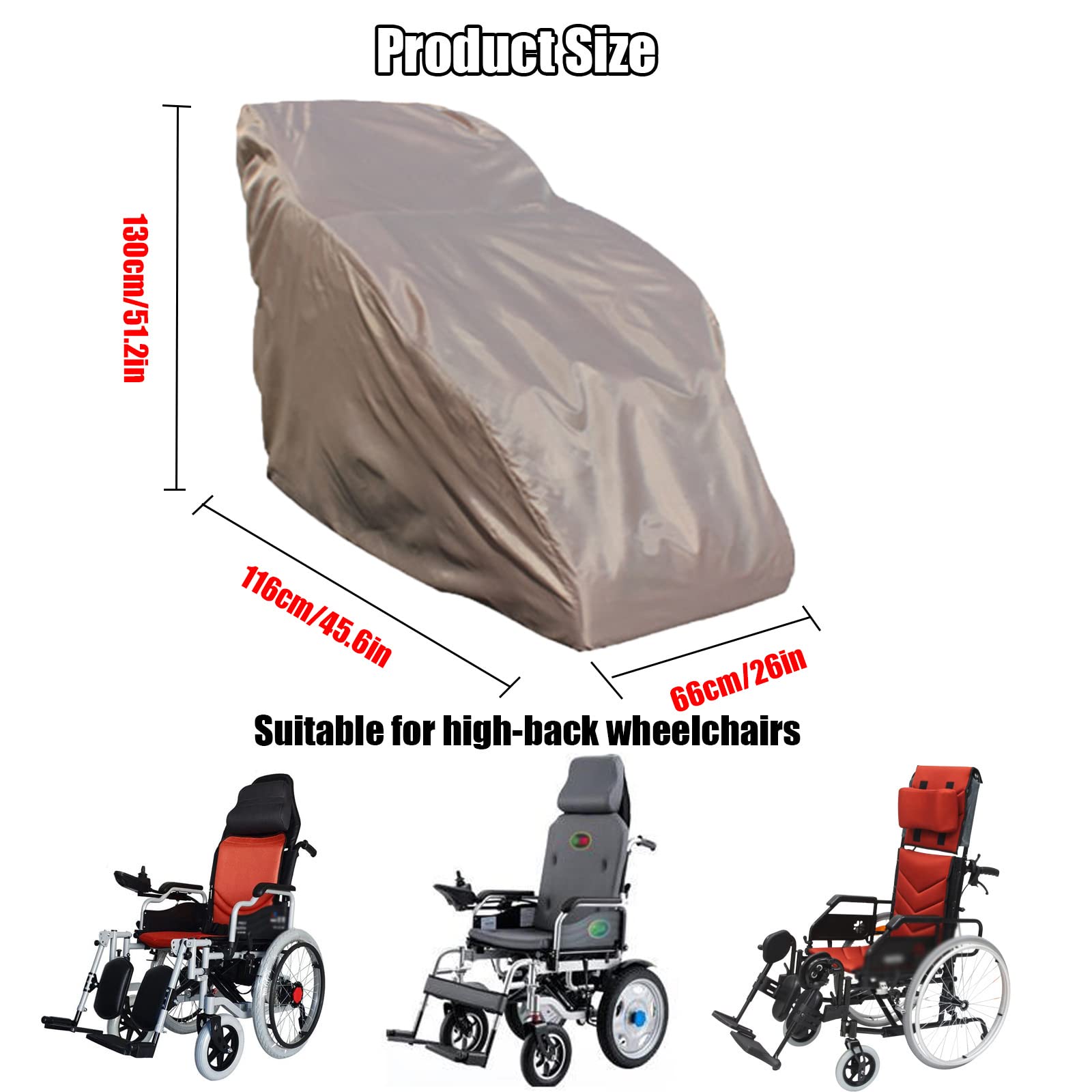 Funda impermeable para sillas de ruedas, protección solar plegable y protección contra el polvo para uso en exteriores