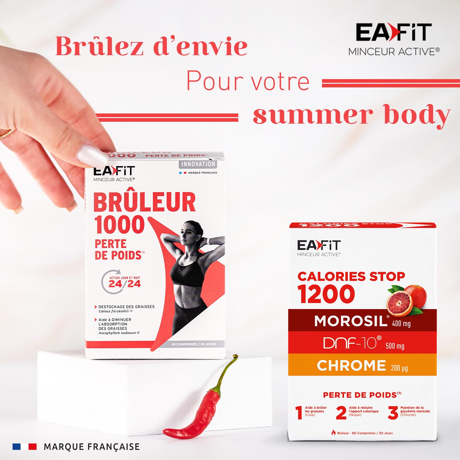CALORIES STOP 1200 au MOROSIL - EAFIT - Minceur Morosil Perte de Poids - Bruleur de Graisse Puissant - Résultats Prouvés - FABRIQUÉ EN FRANCE - 60 comprimés