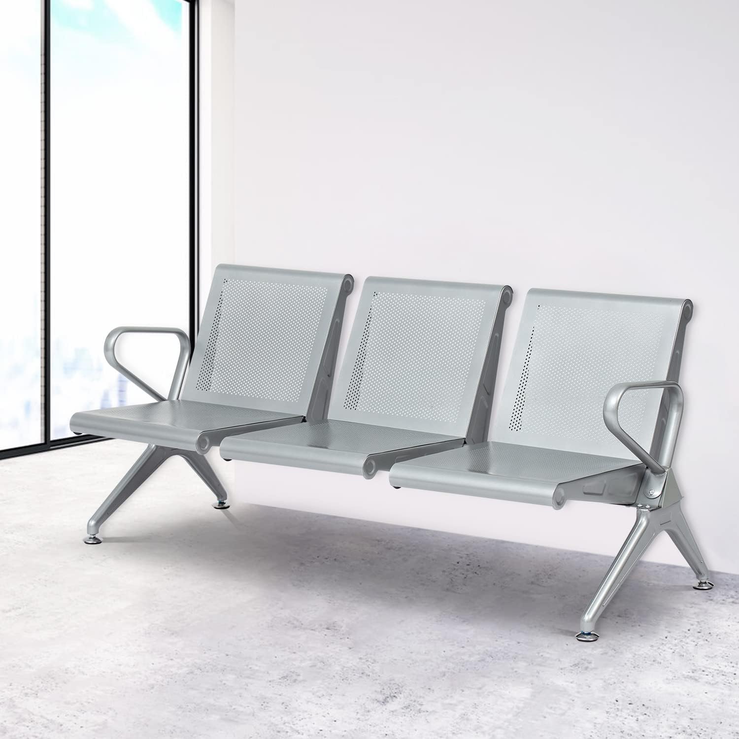 Kinfant Waiting Room Chairs for Office Reception Reception Guest Bench for Airport