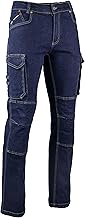 LMA WORKWEAR 1880 1624 Baril Jean Denim Stretch Poche Cuisse Baril LMA - T.50-1624-T50 Homme (Lot de 1)