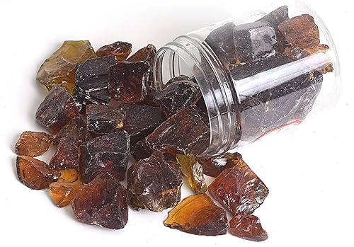 Miniatura 2 de Grava reflectante de vidrio de fuego de alto brillo, gemas de fuego, gotas de fuego, piedras de vidrio de fuego, piedras para hoguera, pecera,