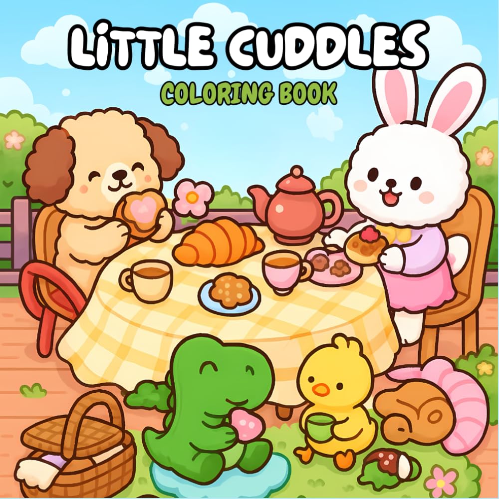 Little Cuddles Coloring Book: 50 Adorable Animal Designs to Spark Joy, Calm, and Creativity!Simple, Stress-Free Coloring for Happy Little Artists!
